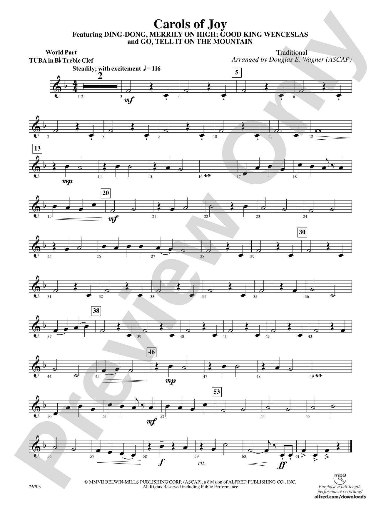 Carols of Joy: (wp) B-flat Tuba T.C.