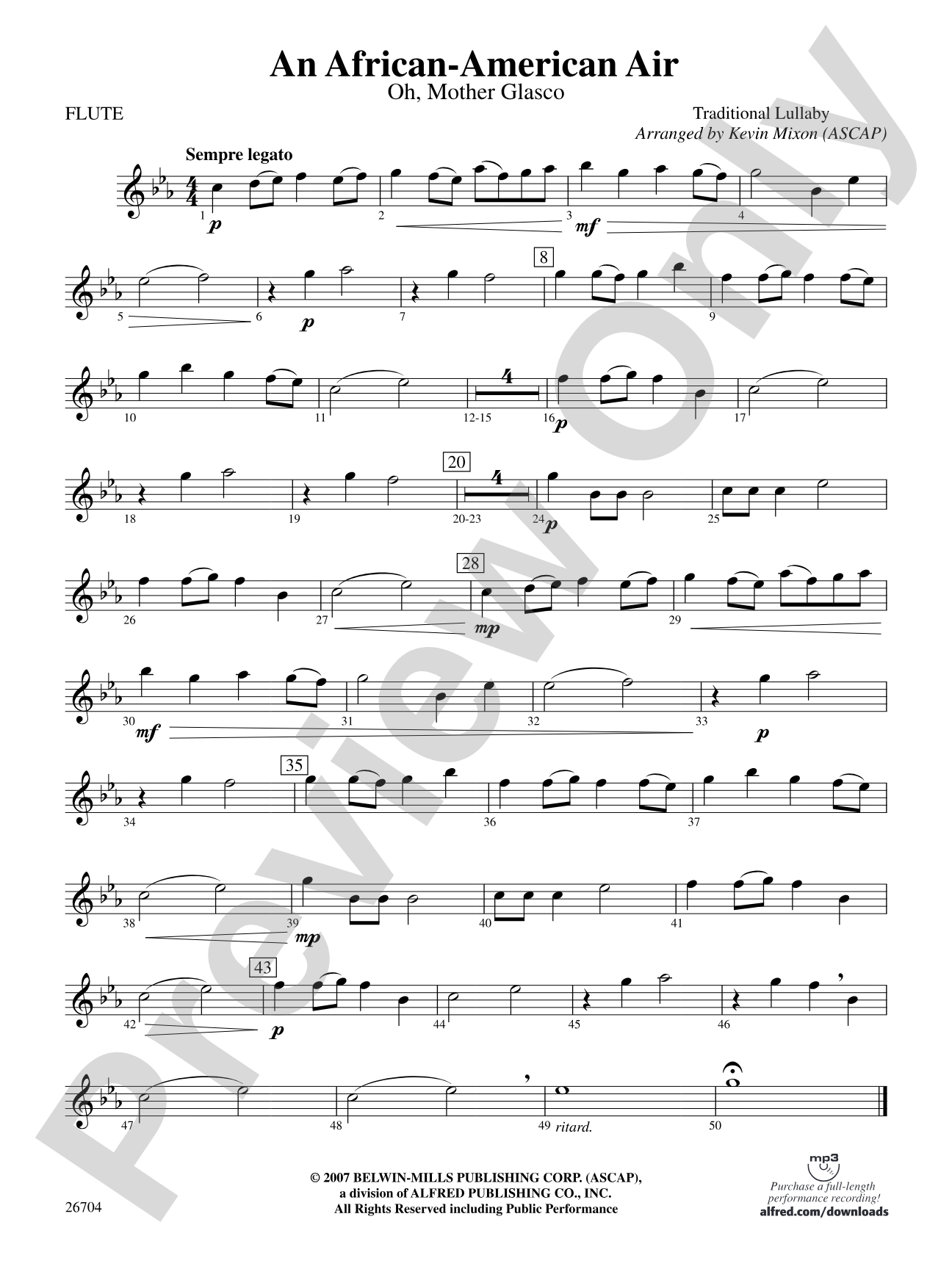 An African-American Air: Flute