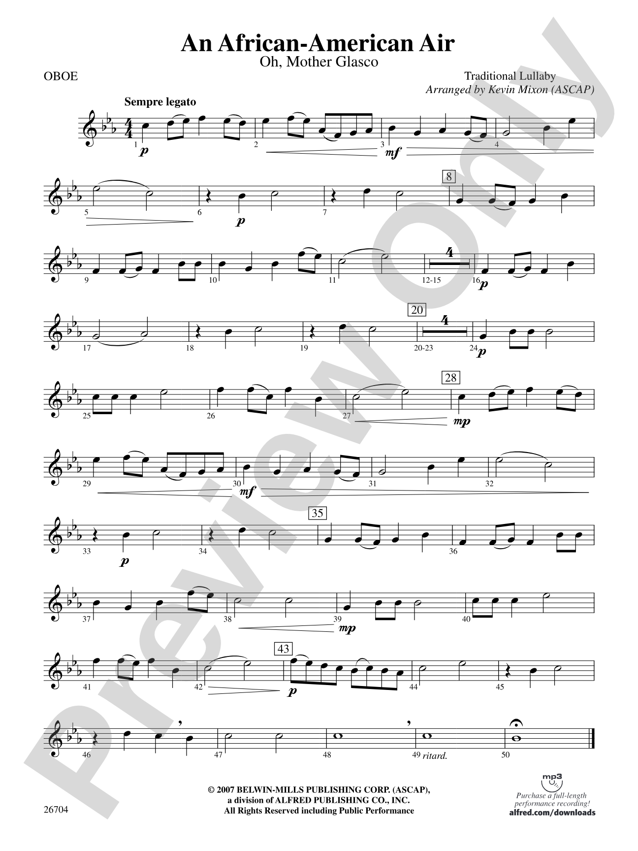 An African-American Air: Oboe