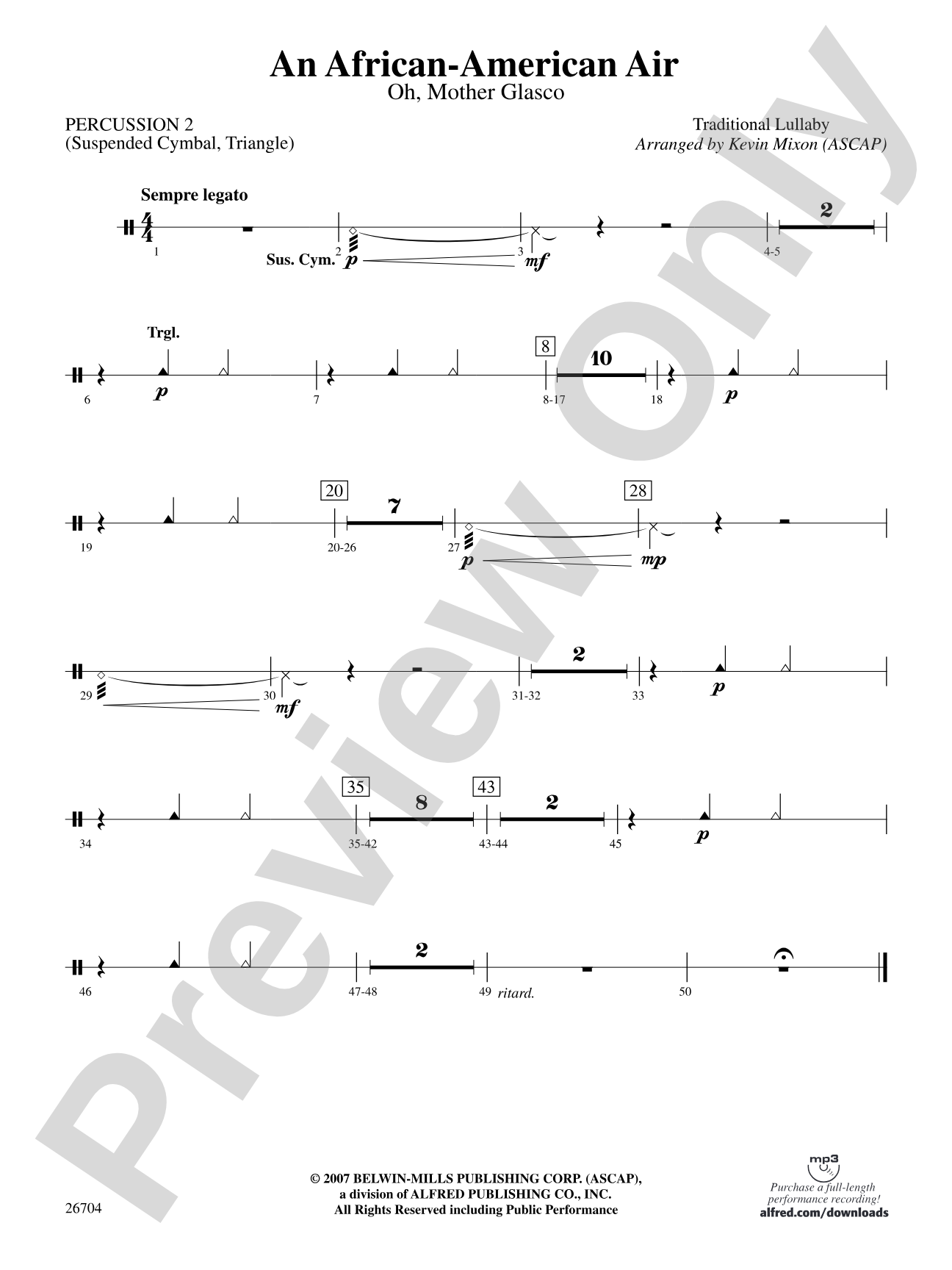 An African-American Air: 2nd Percussion