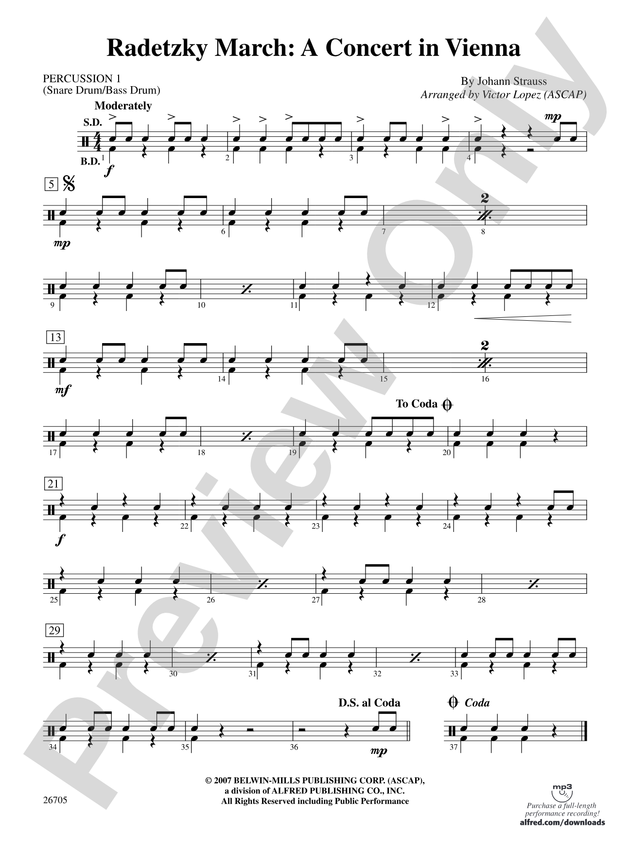 Radetzky March: A Concert in Vienna: 1st Percussion