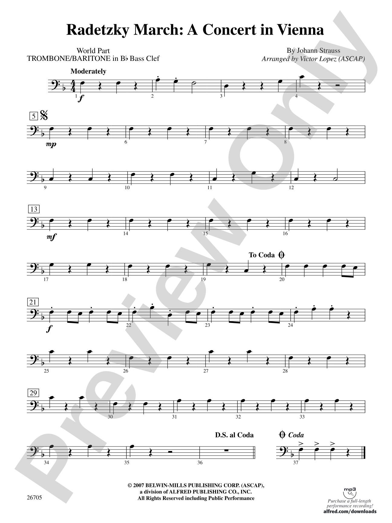 Radetzky March: (wp) 1st B-flat Trombone B.C.