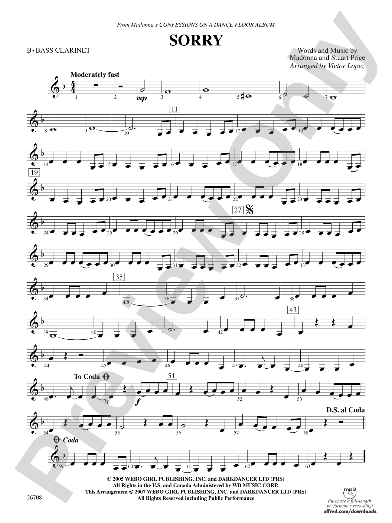 Sorry: B-flat Bass Clarinet