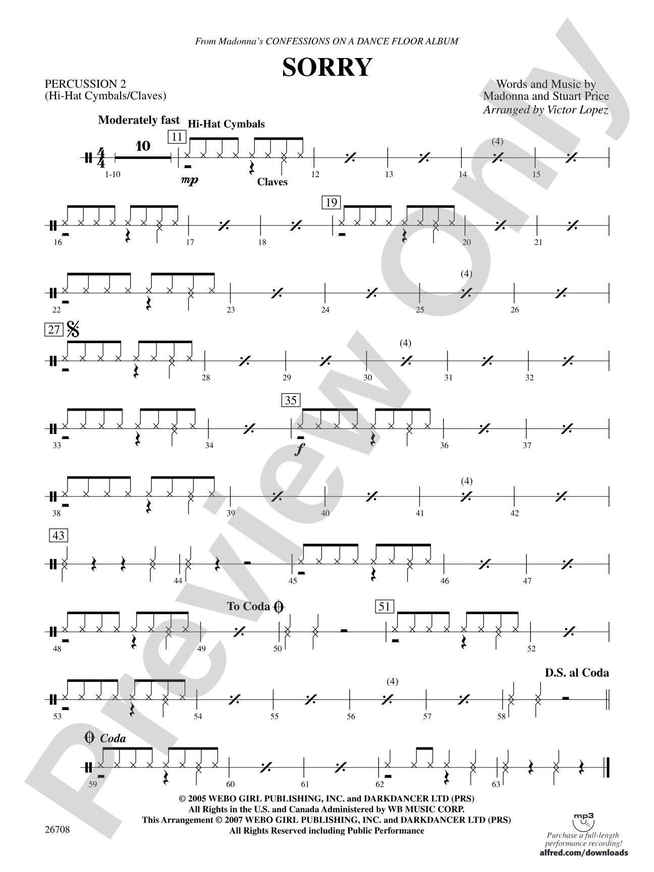 Sorry: 2nd Percussion