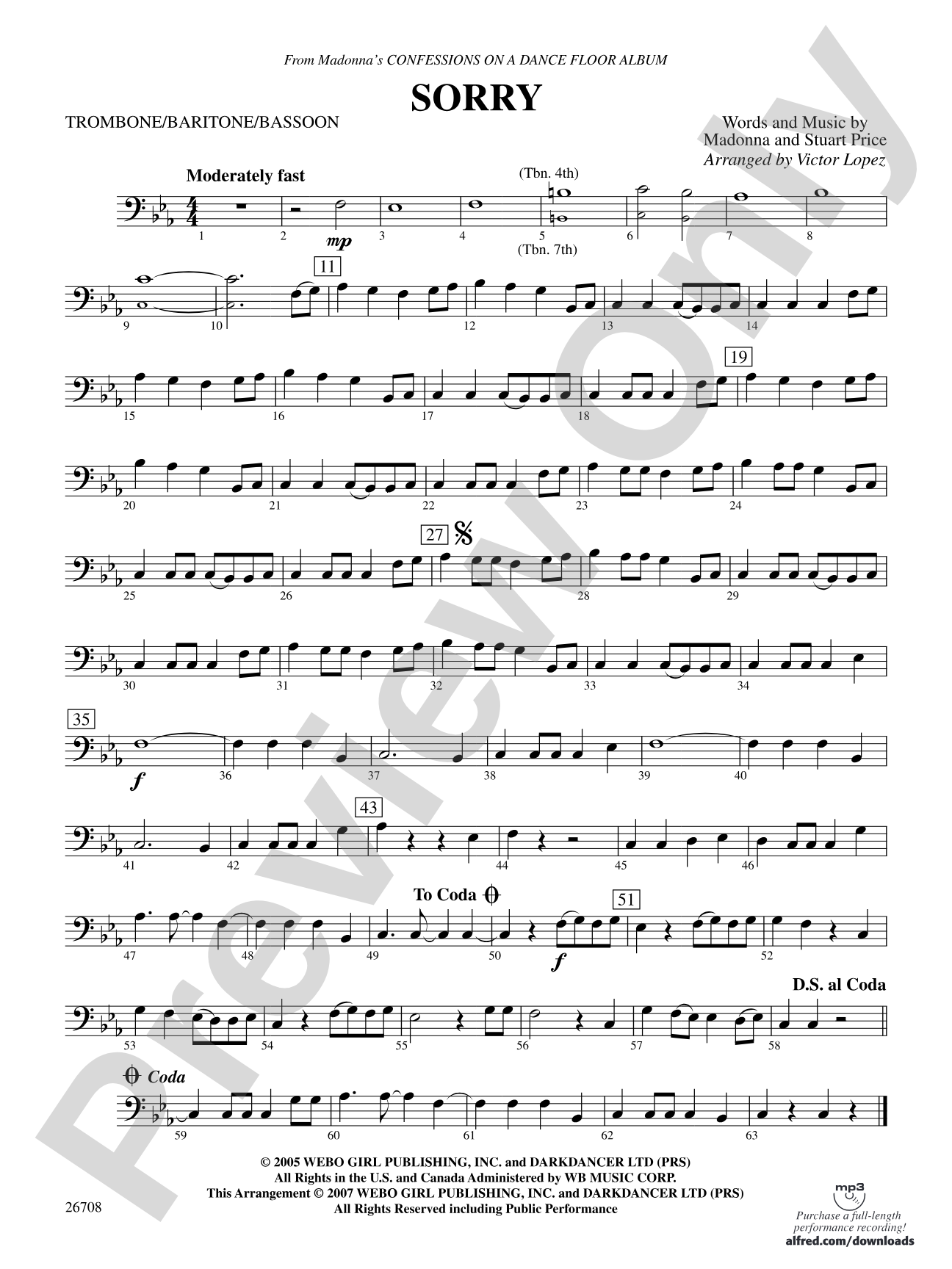 Sorry: 1st Trombone