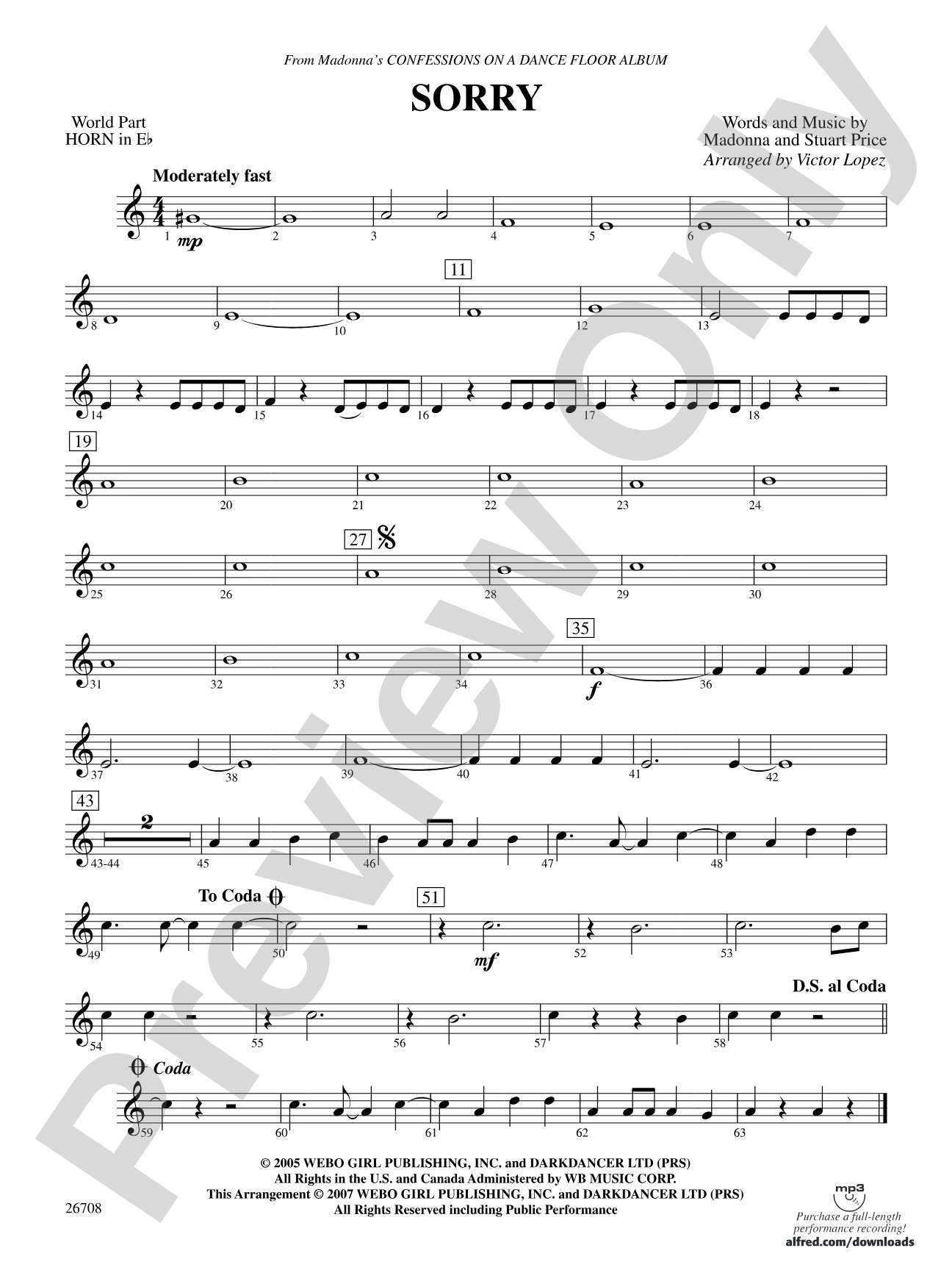 Sorry: (wp) 1st Horn in E-flat