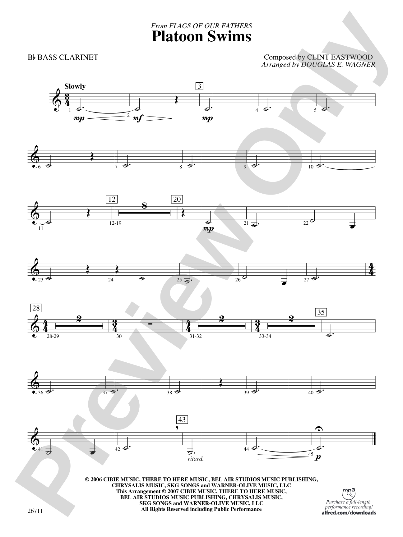 Platoon Swims: B-flat Bass Clarinet
