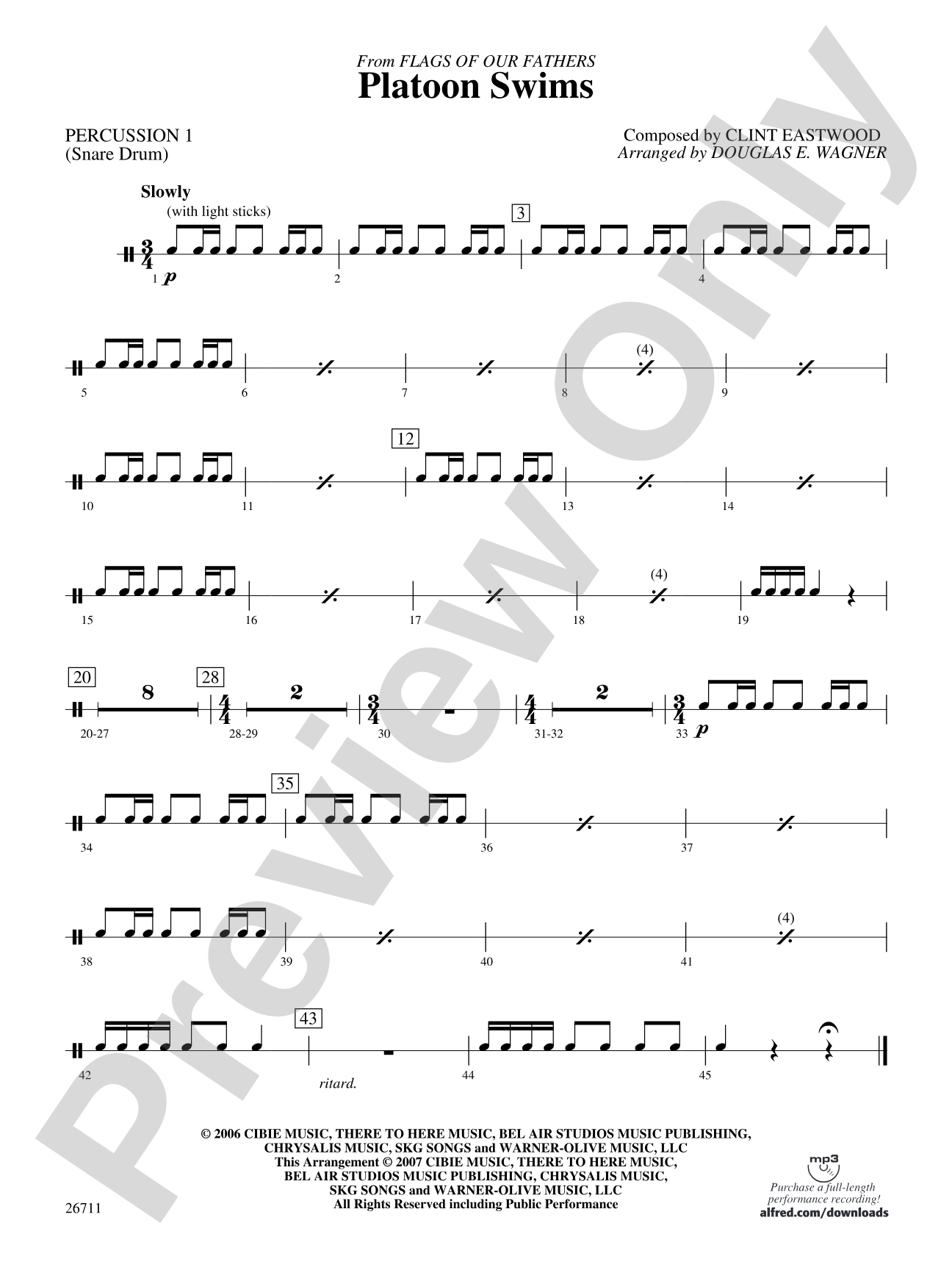 Platoon Swims: 1st Percussion