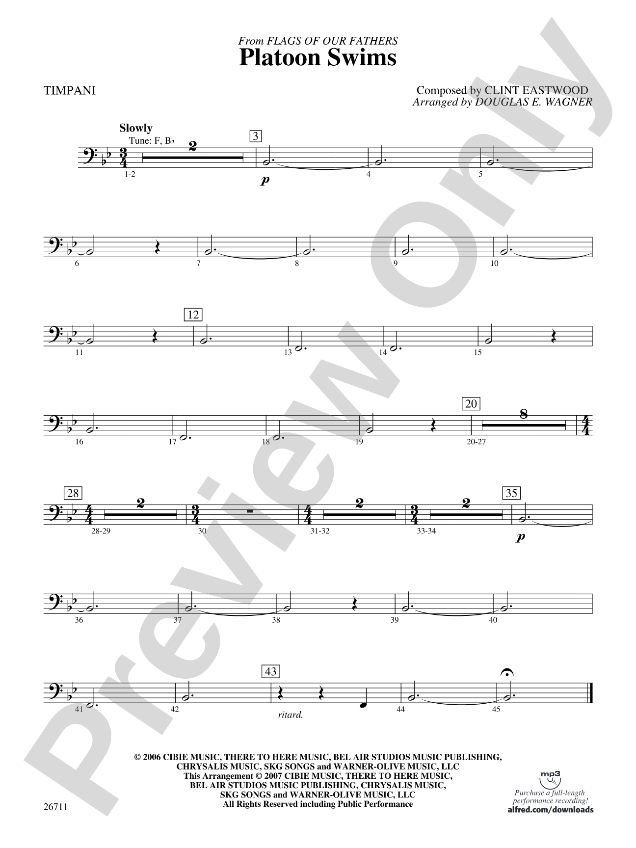 Platoon Swims: Timpani