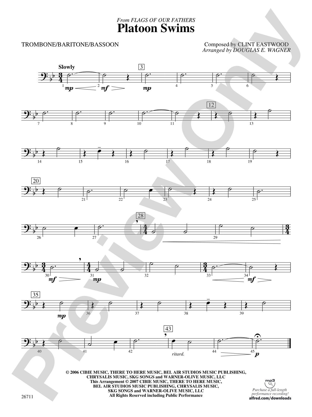 Platoon Swims: 1st Trombone