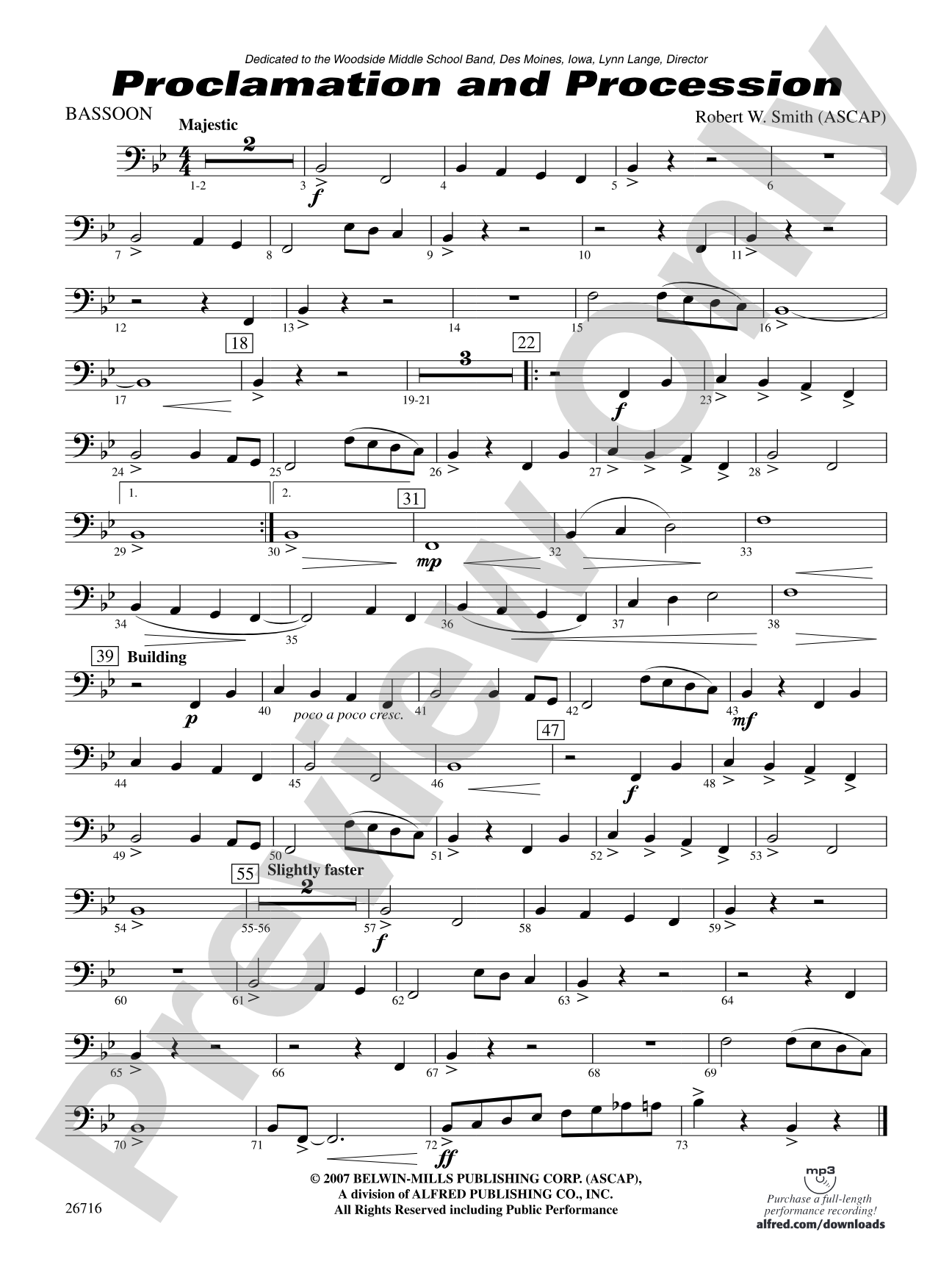 Proclamation and Procession: Bassoon