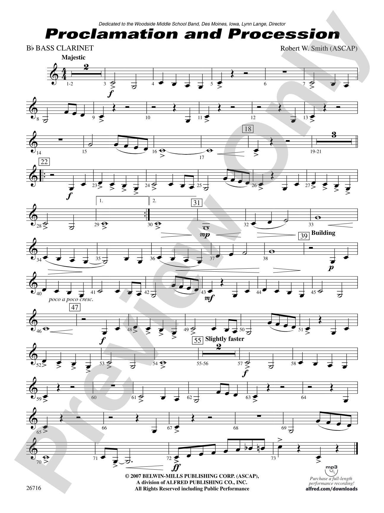 Proclamation and Procession: B-flat Bass Clarinet