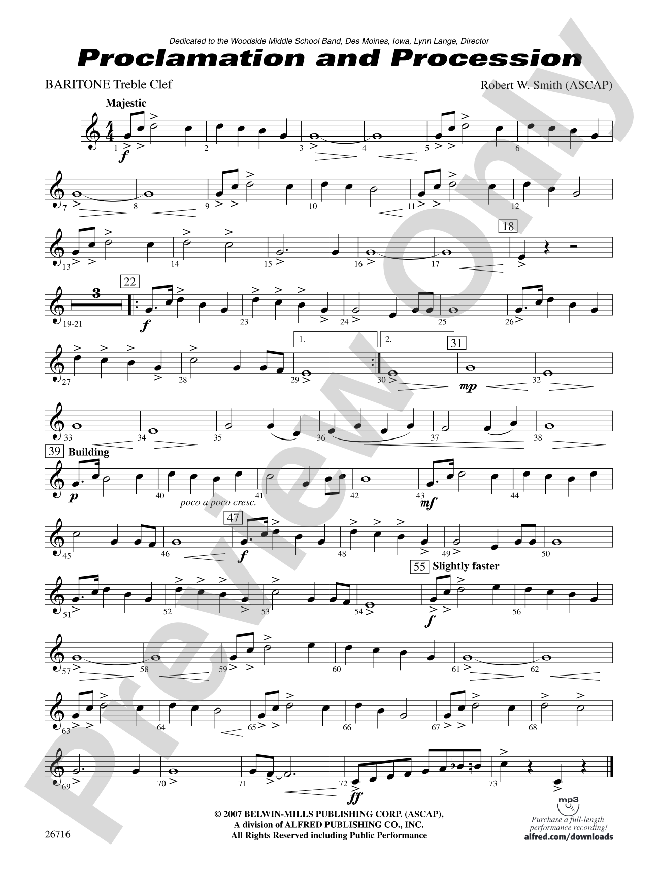 Proclamation and Procession: Baritone T.C.