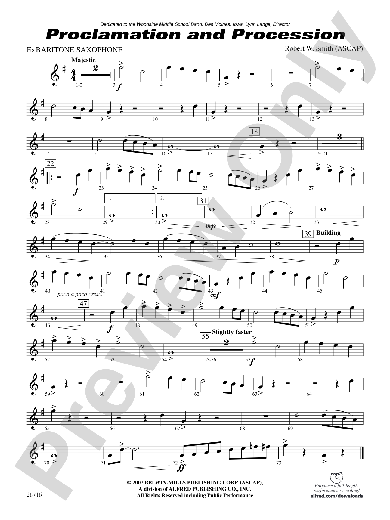 Proclamation and Procession: E-flat Baritone Saxophone