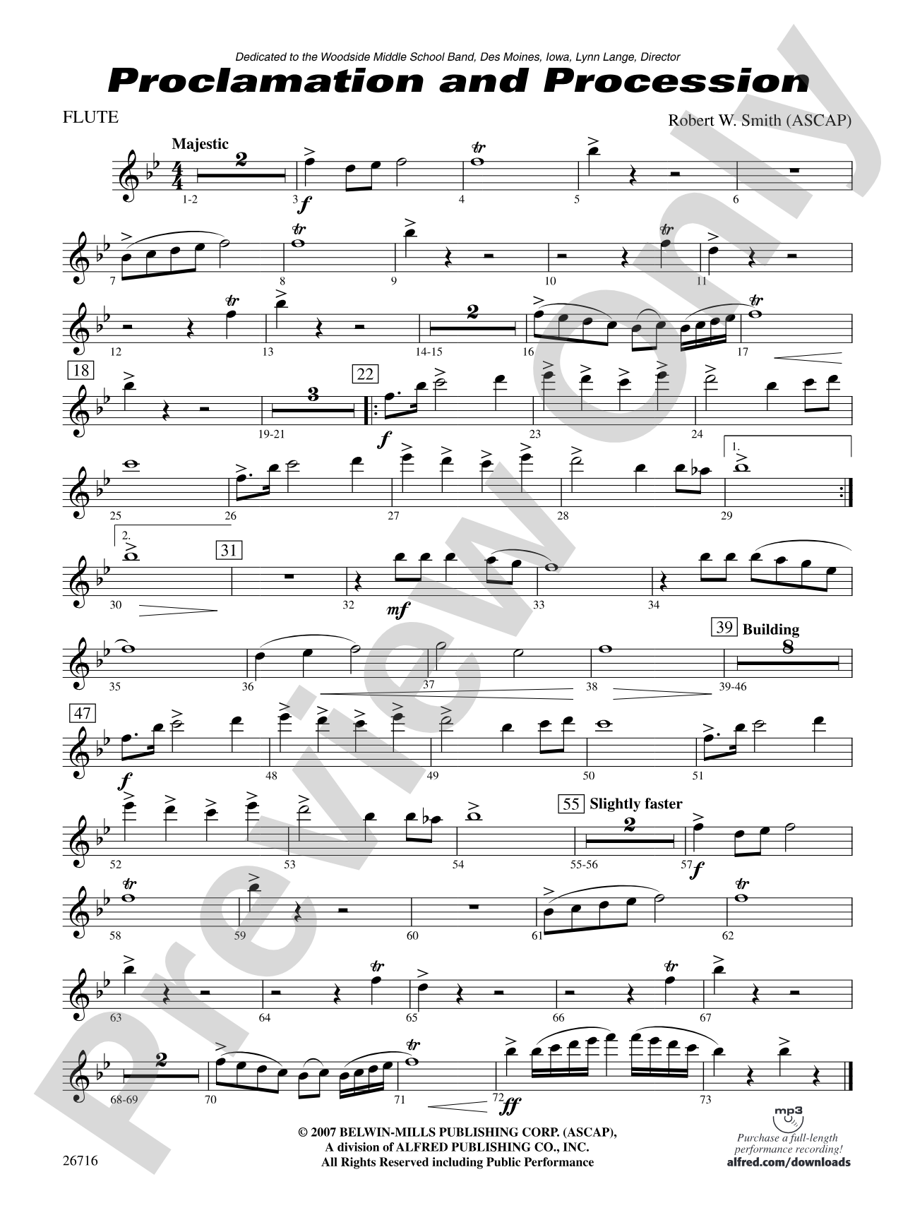 Proclamation and Procession: Flute