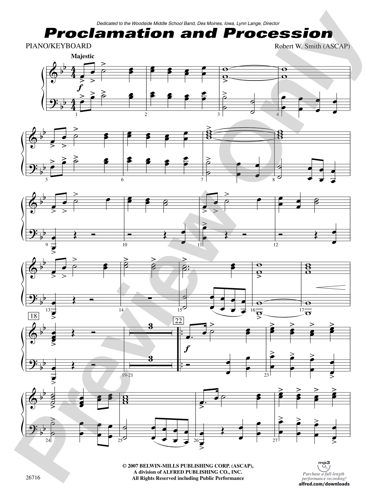 Proclamation and Procession: Piano Accompaniment
