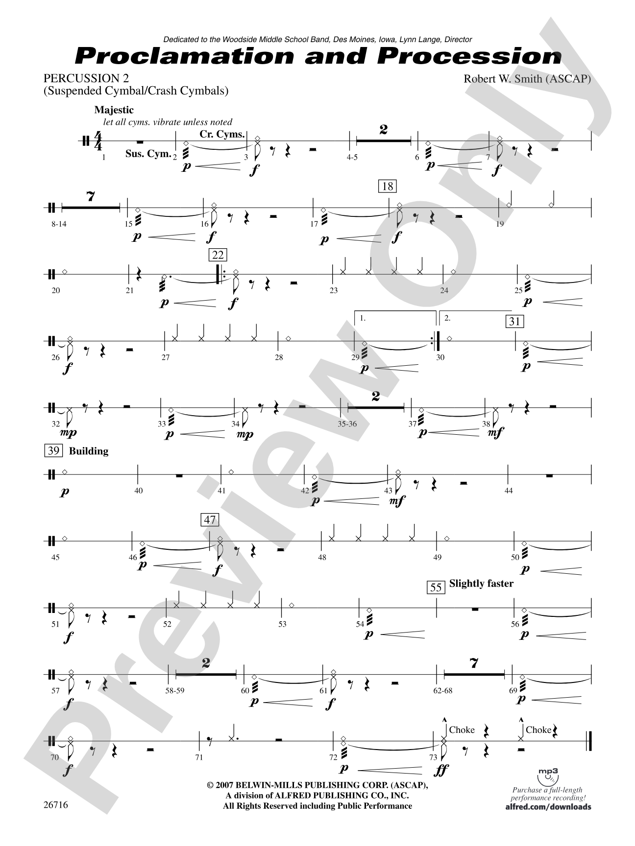 Proclamation and Procession: 2nd Percussion