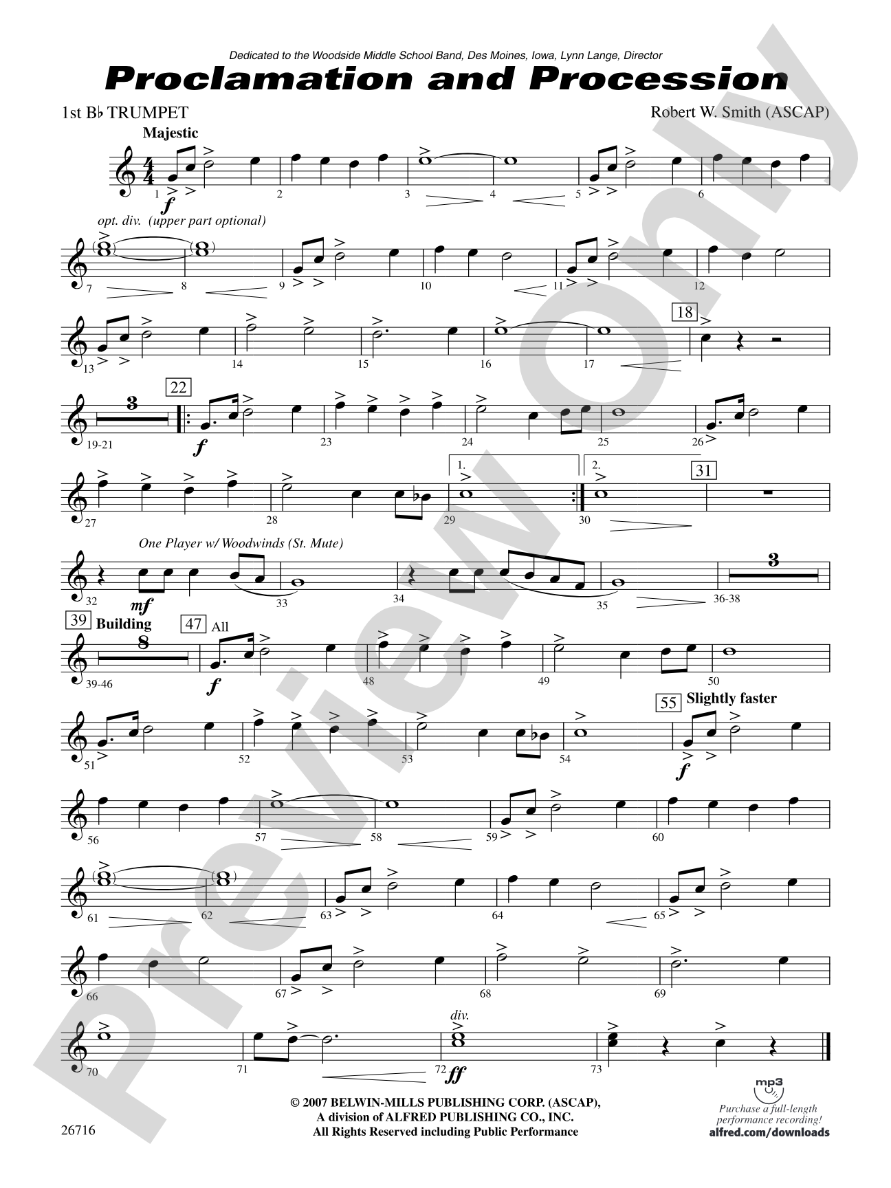 Proclamation and Procession: 1st B-flat Trumpet