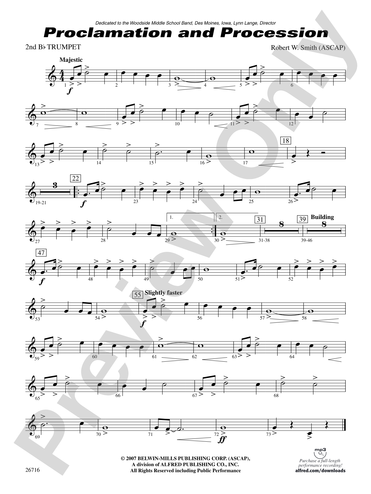 Proclamation and Procession: 2nd B-flat Trumpet