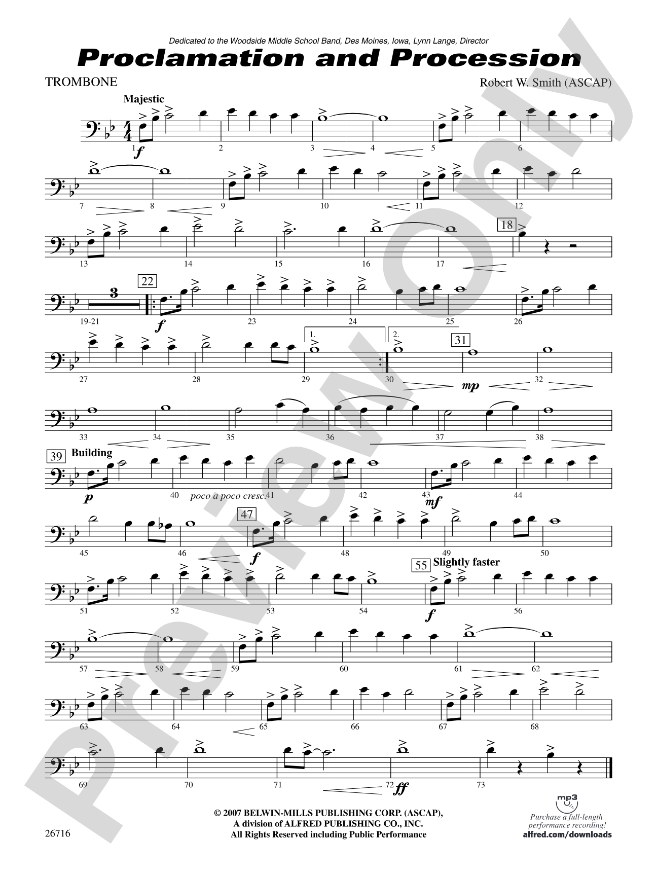 Proclamation and Procession: 1st Trombone
