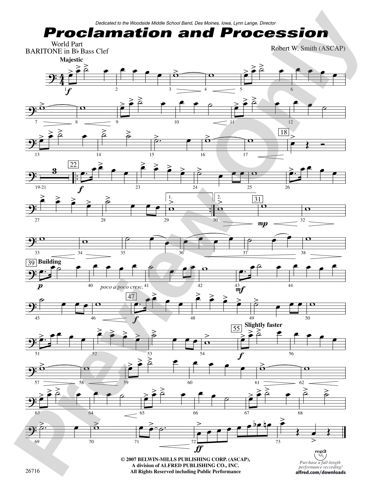 Proclamation and Procession: (wp) B-flat Baritone B.C.