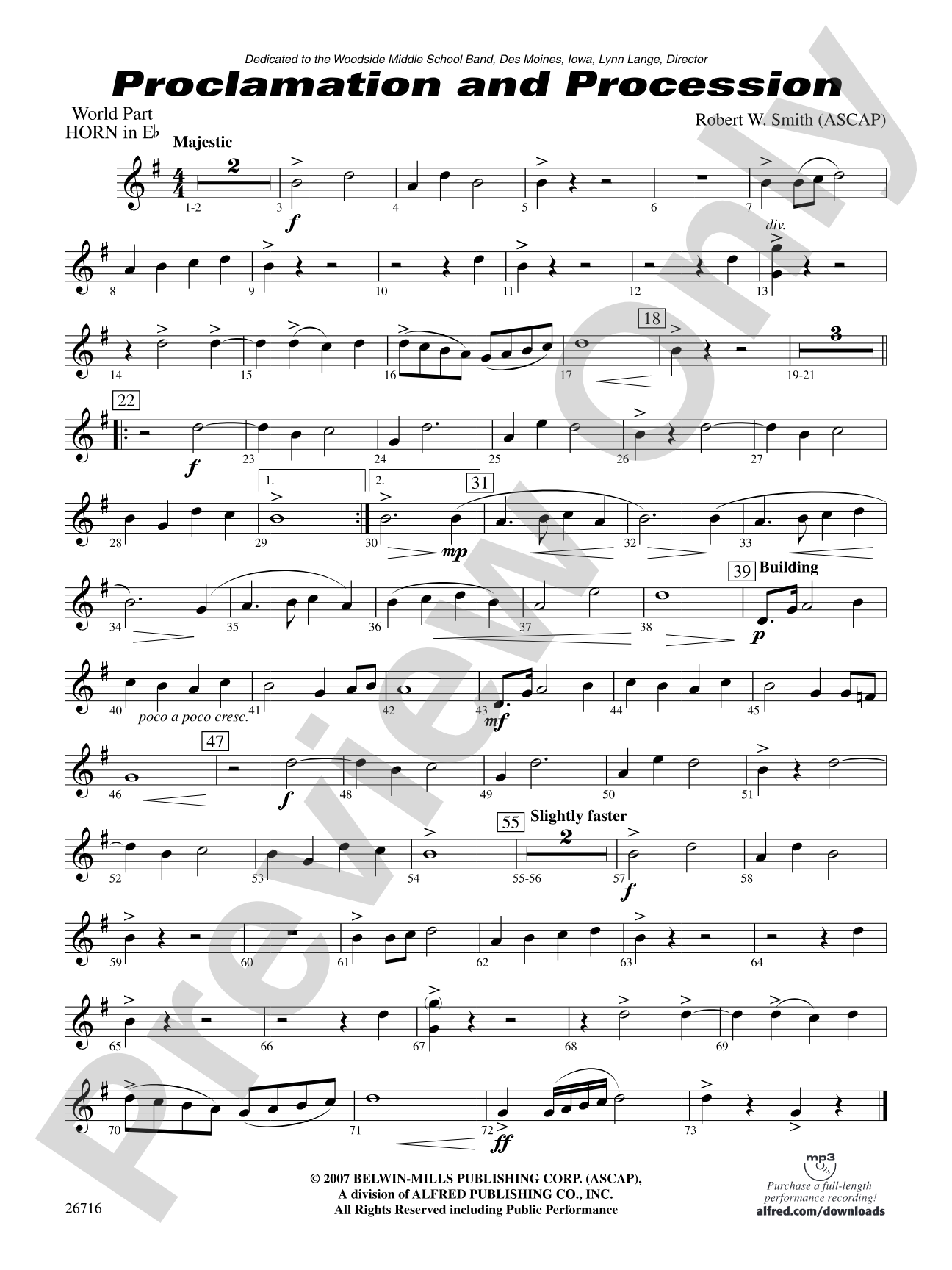 Proclamation and Procession: (wp) 1st Horn in E-flat