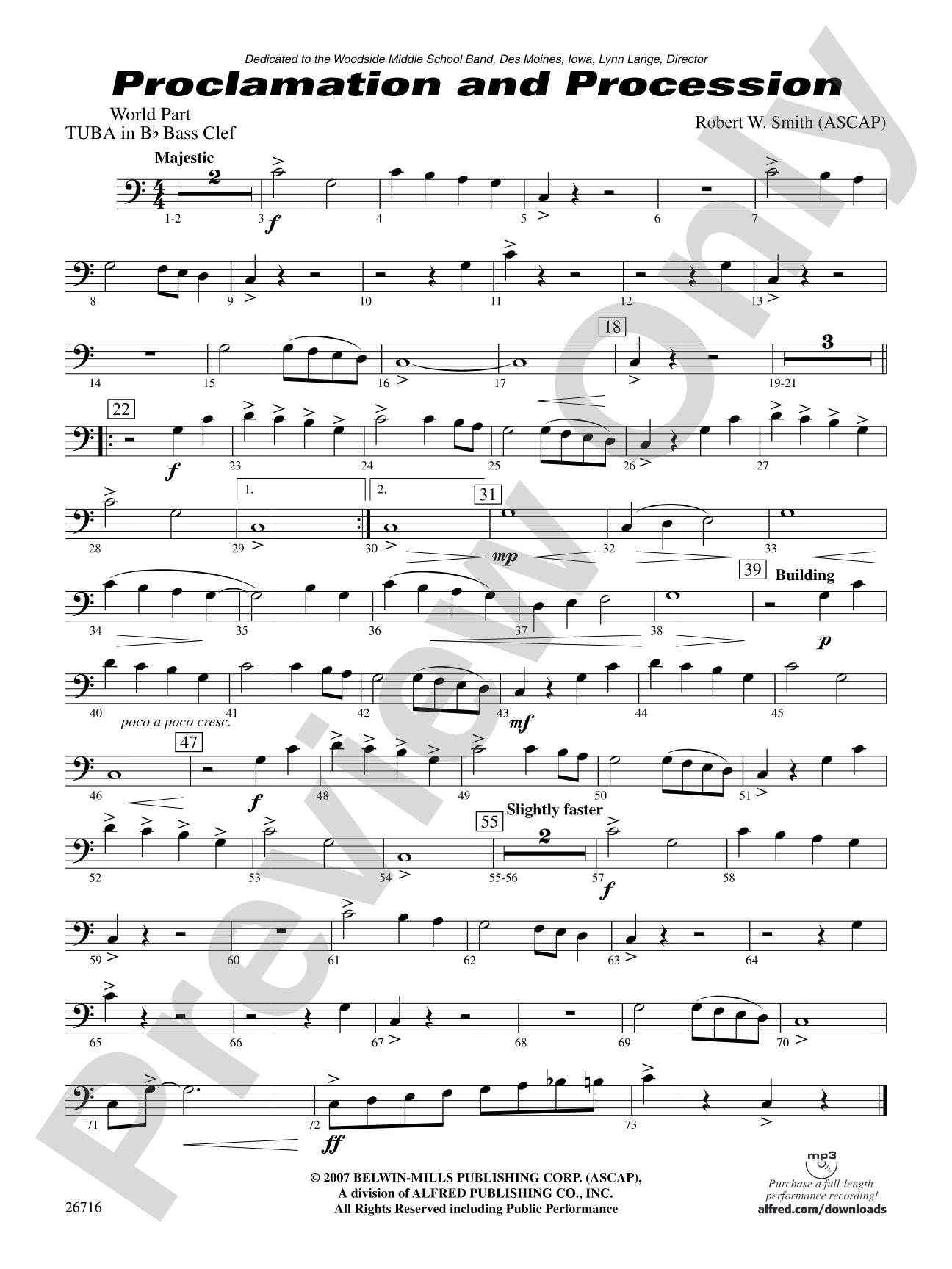 Proclamation and Procession: (wp) B-flat Tuba B.C.