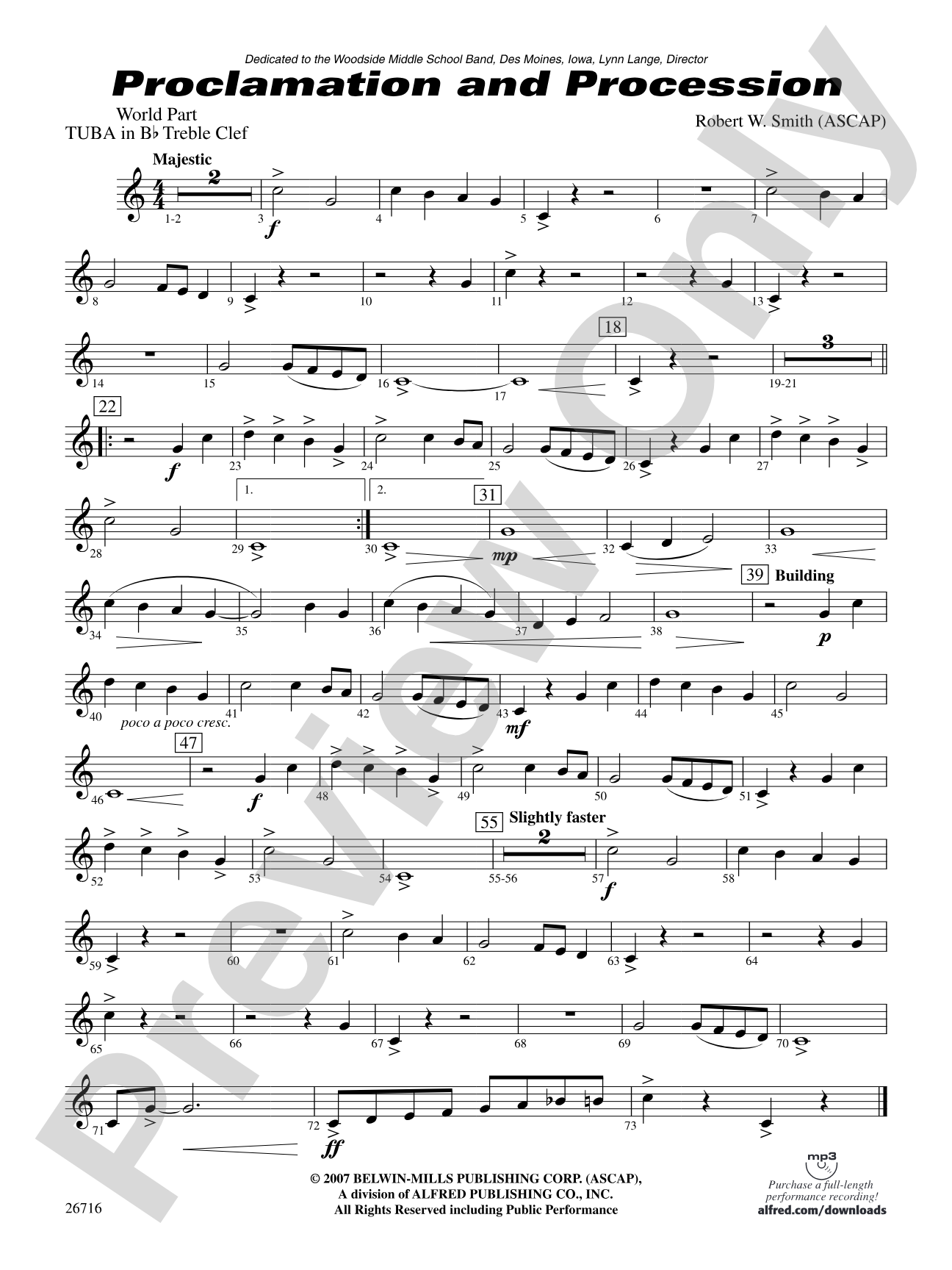 Proclamation and Procession: (wp) B-flat Tuba T.C.