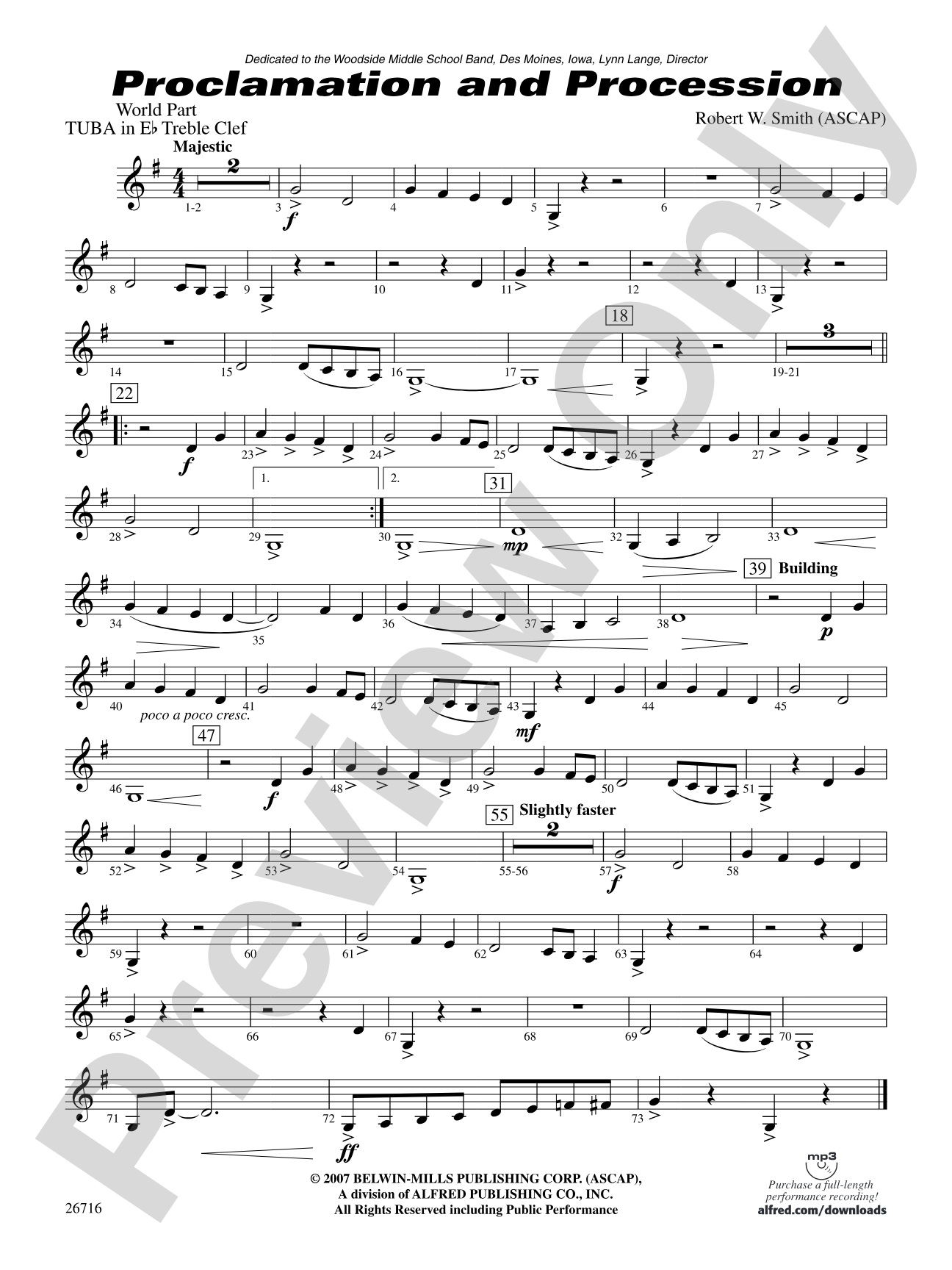 Proclamation and Procession: (wp) E-flat Tuba T.C.