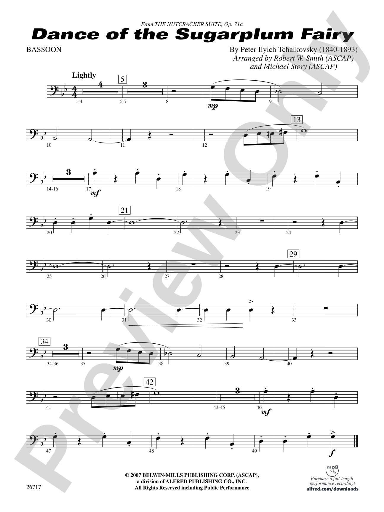 Dance of the Sugar Plum Fairy: Bassoon