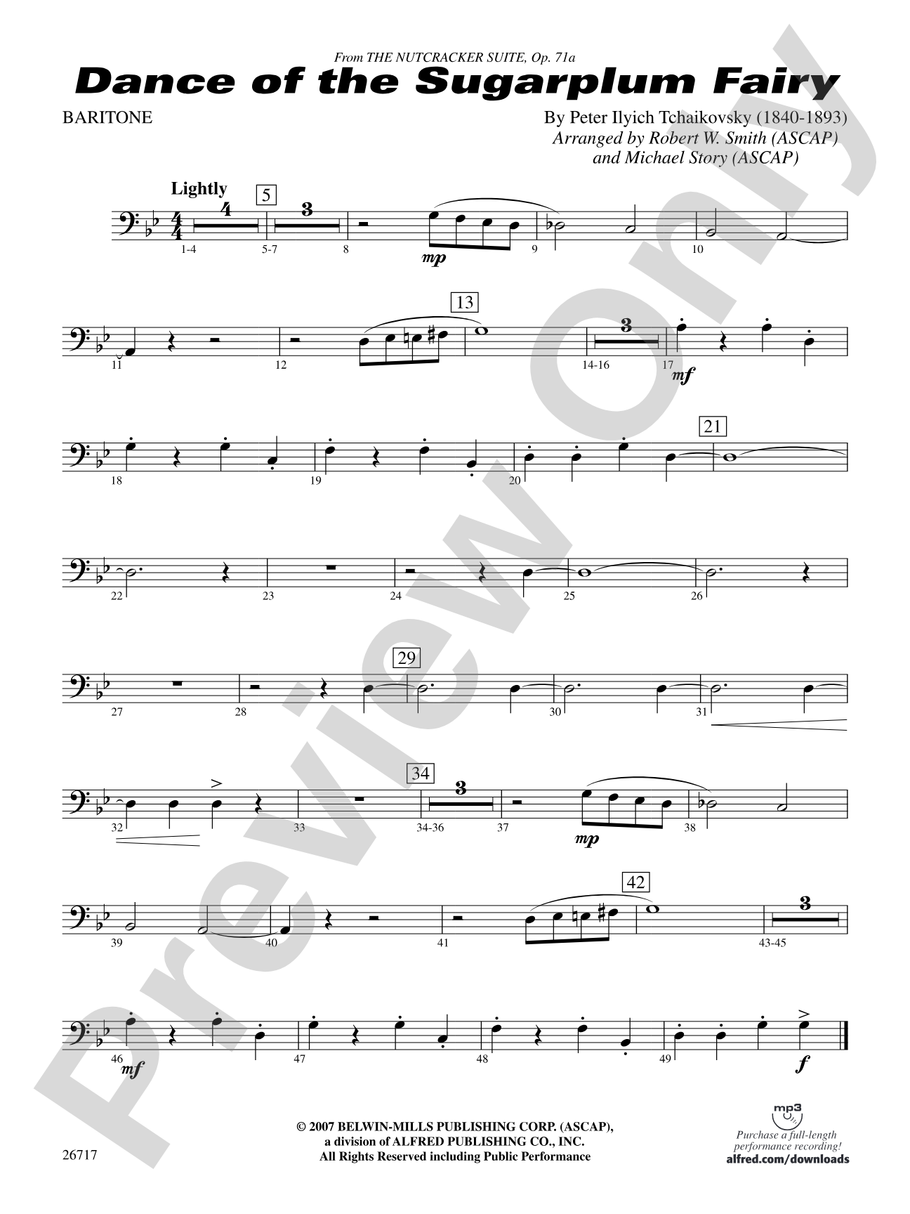 Dance of the Sugar Plum Fairy: Baritone B.C.