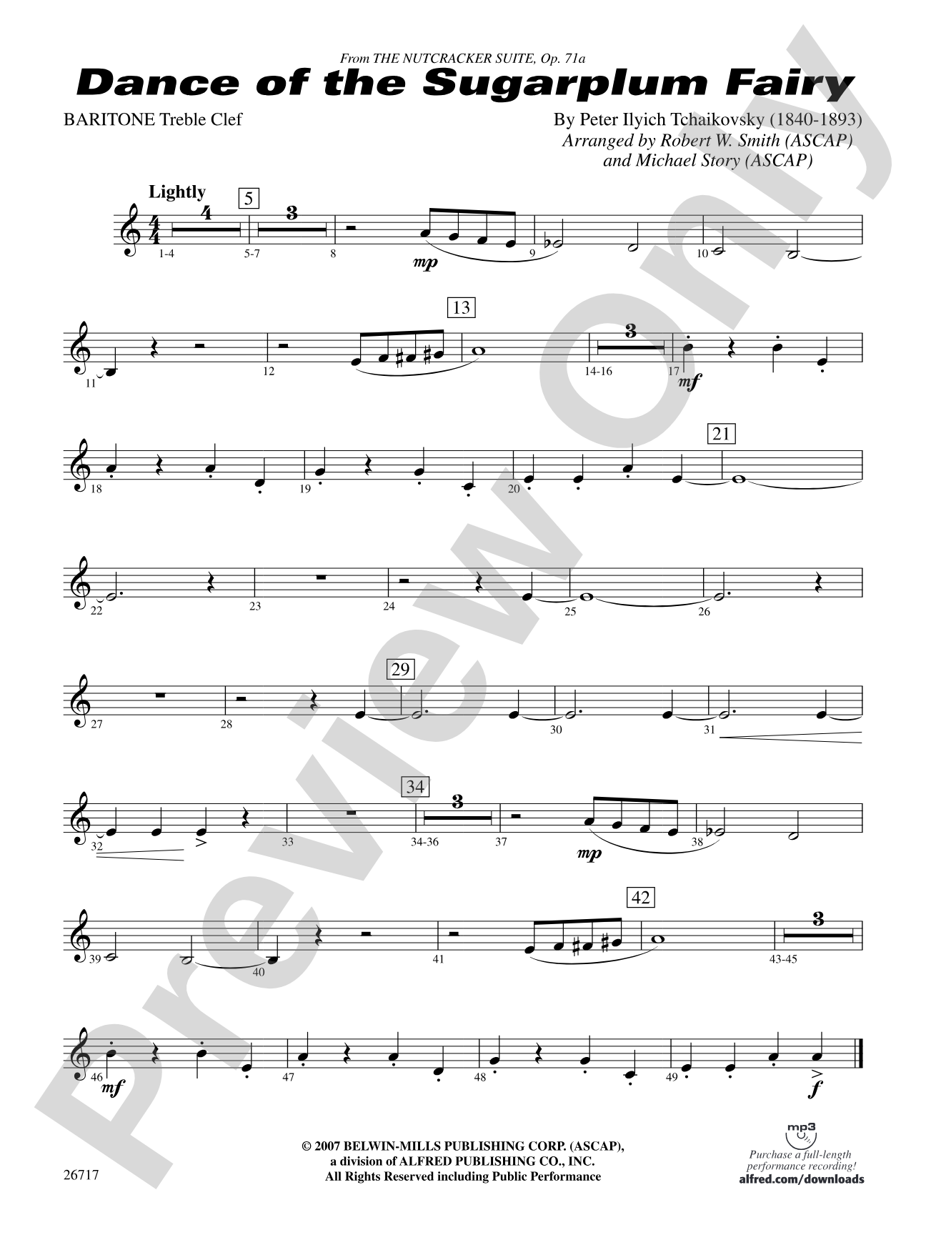 Dance of the Sugar Plum Fairy: Baritone T.C.