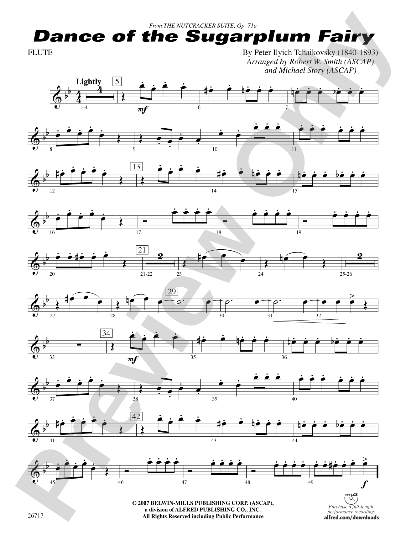 Dance of the Sugar Plum Fairy: Flute