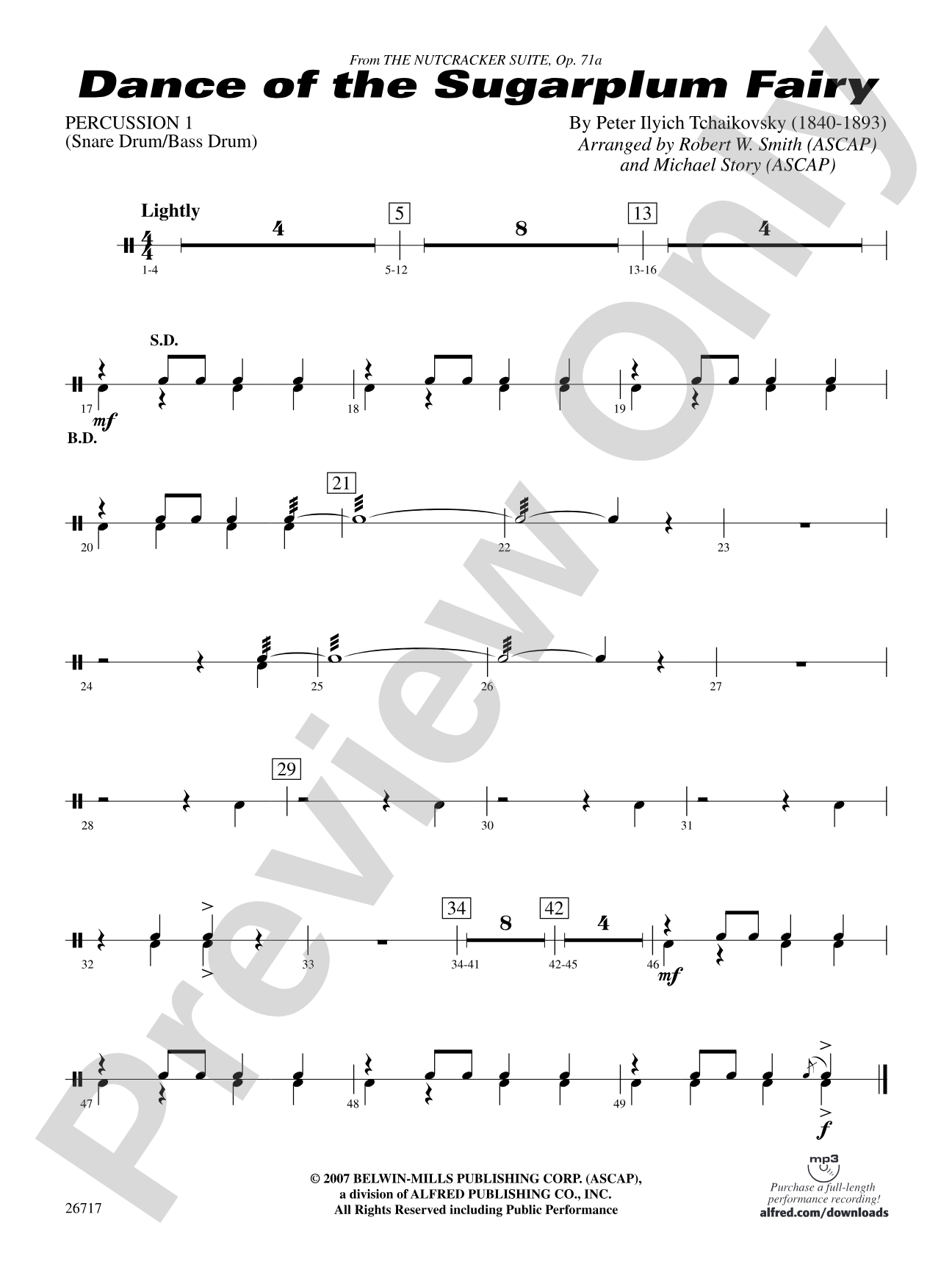 Dance of the Sugar Plum Fairy: 1st Percussion