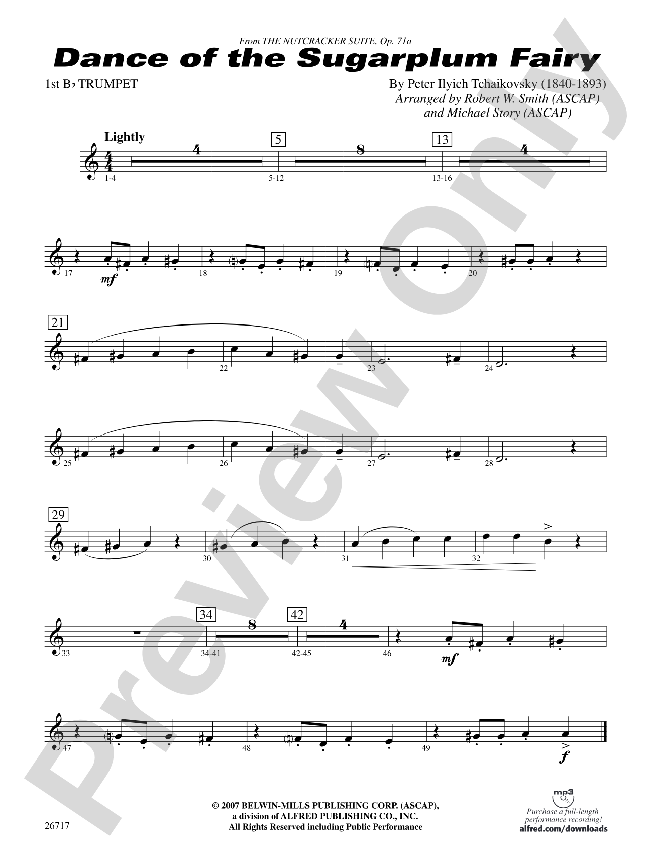 Dance of the Sugar Plum Fairy: 1st B-flat Trumpet