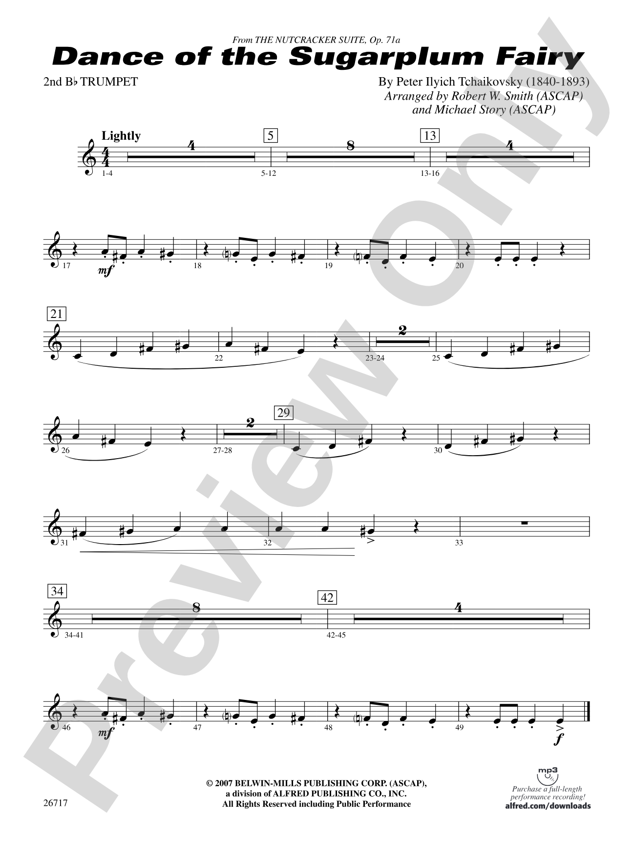 Dance of the Sugar Plum Fairy: 2nd B-flat Trumpet
