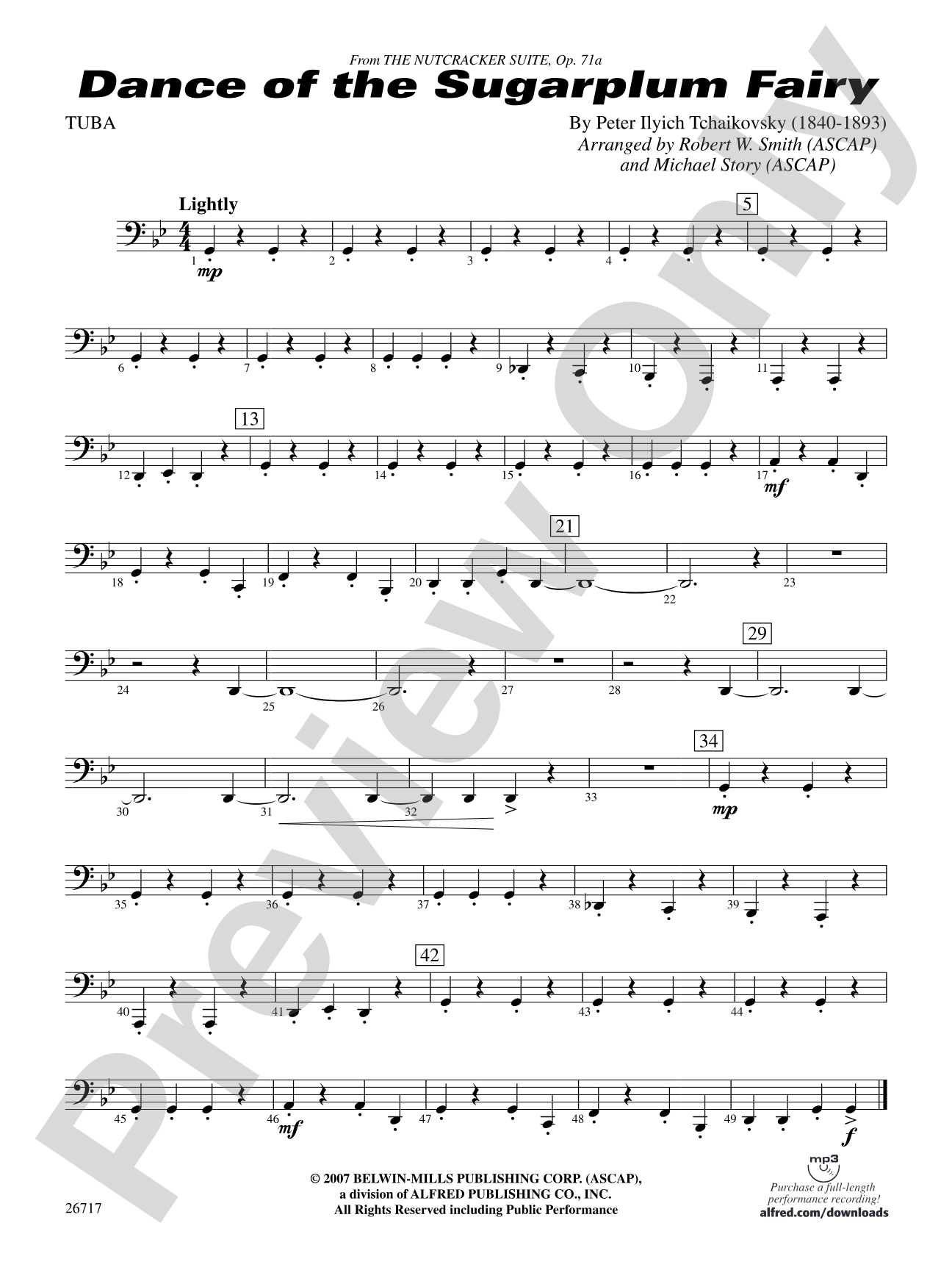Dance of the Sugar Plum Fairy: Tuba
