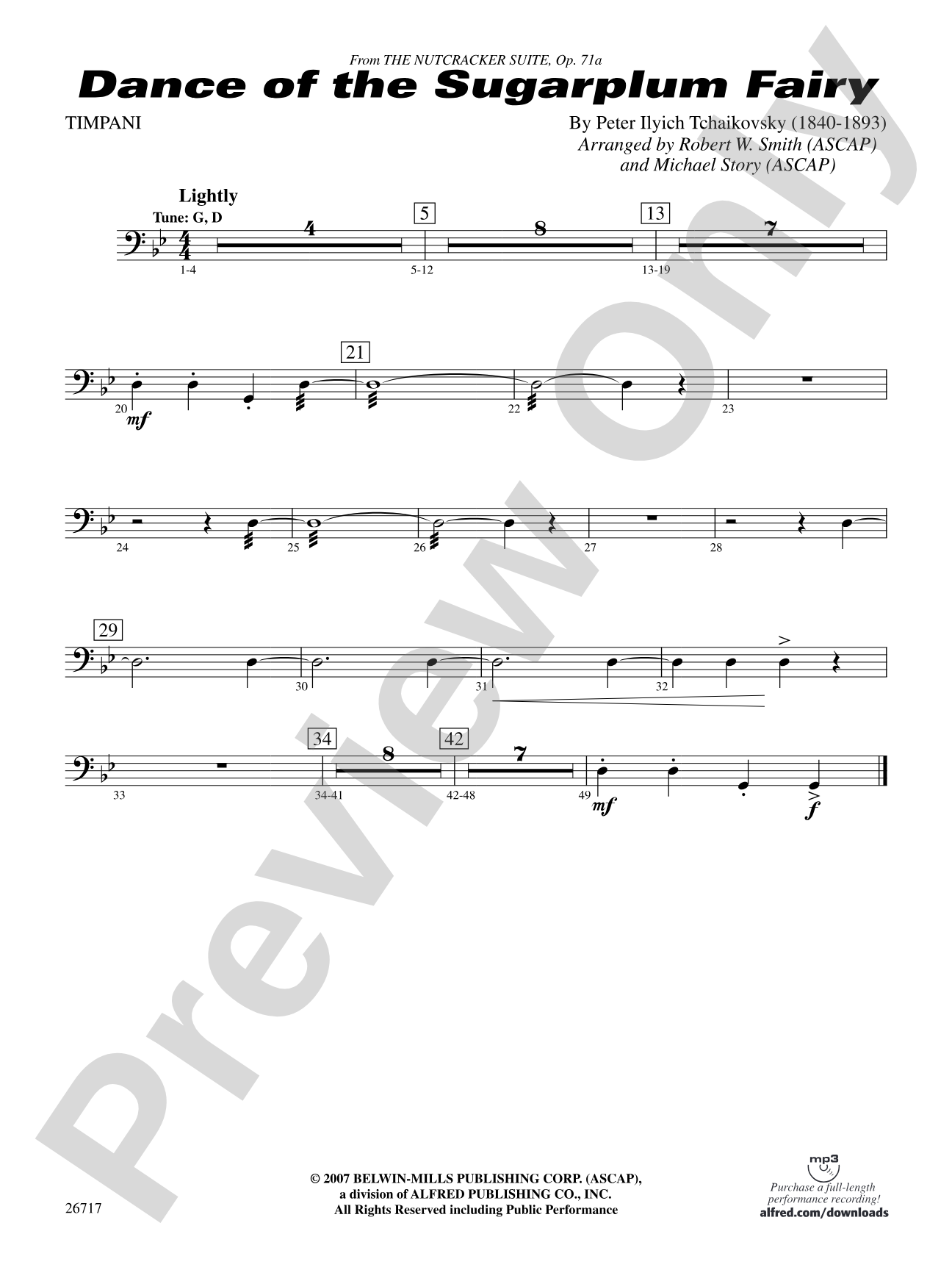 Dance of the Sugar Plum Fairy: Timpani