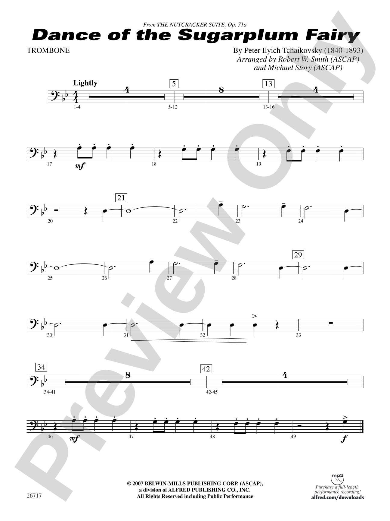 Dance of the Sugar Plum Fairy: 1st Trombone