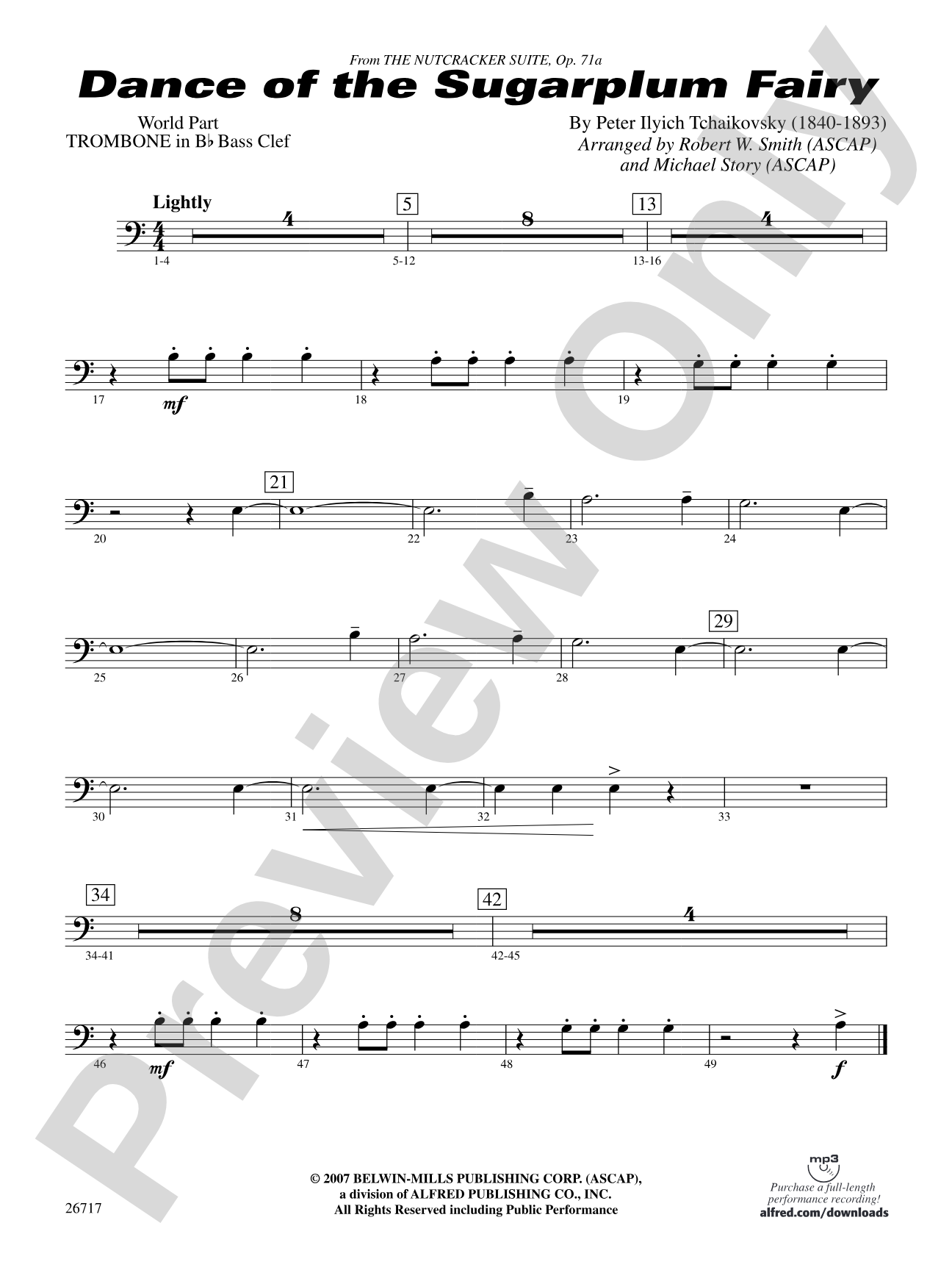 Dance of the Sugar Plum Fairy: (wp) 1st B-flat Trombone B.C.