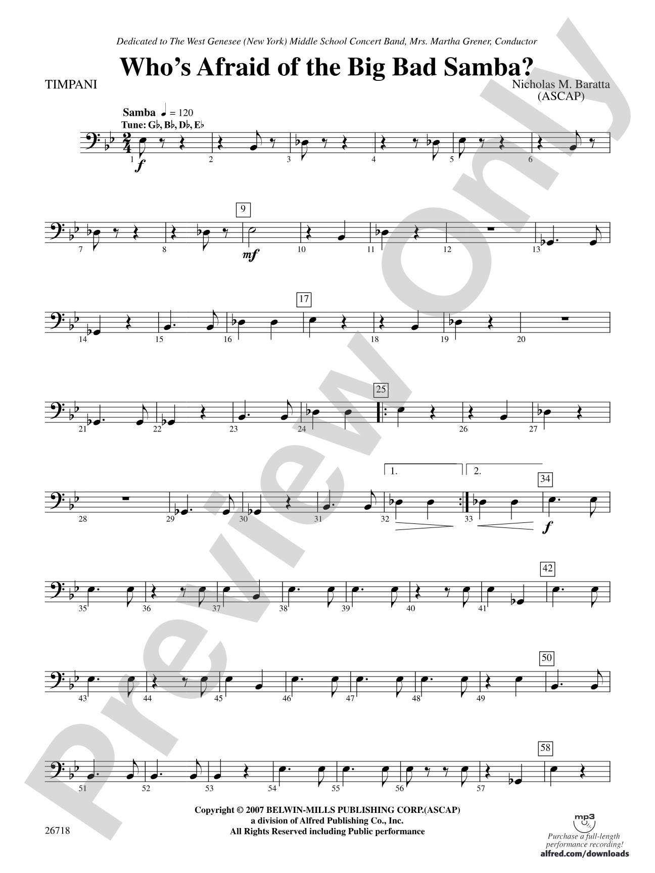 Who's Afraid of the Big Bad Samba?: Timpani
