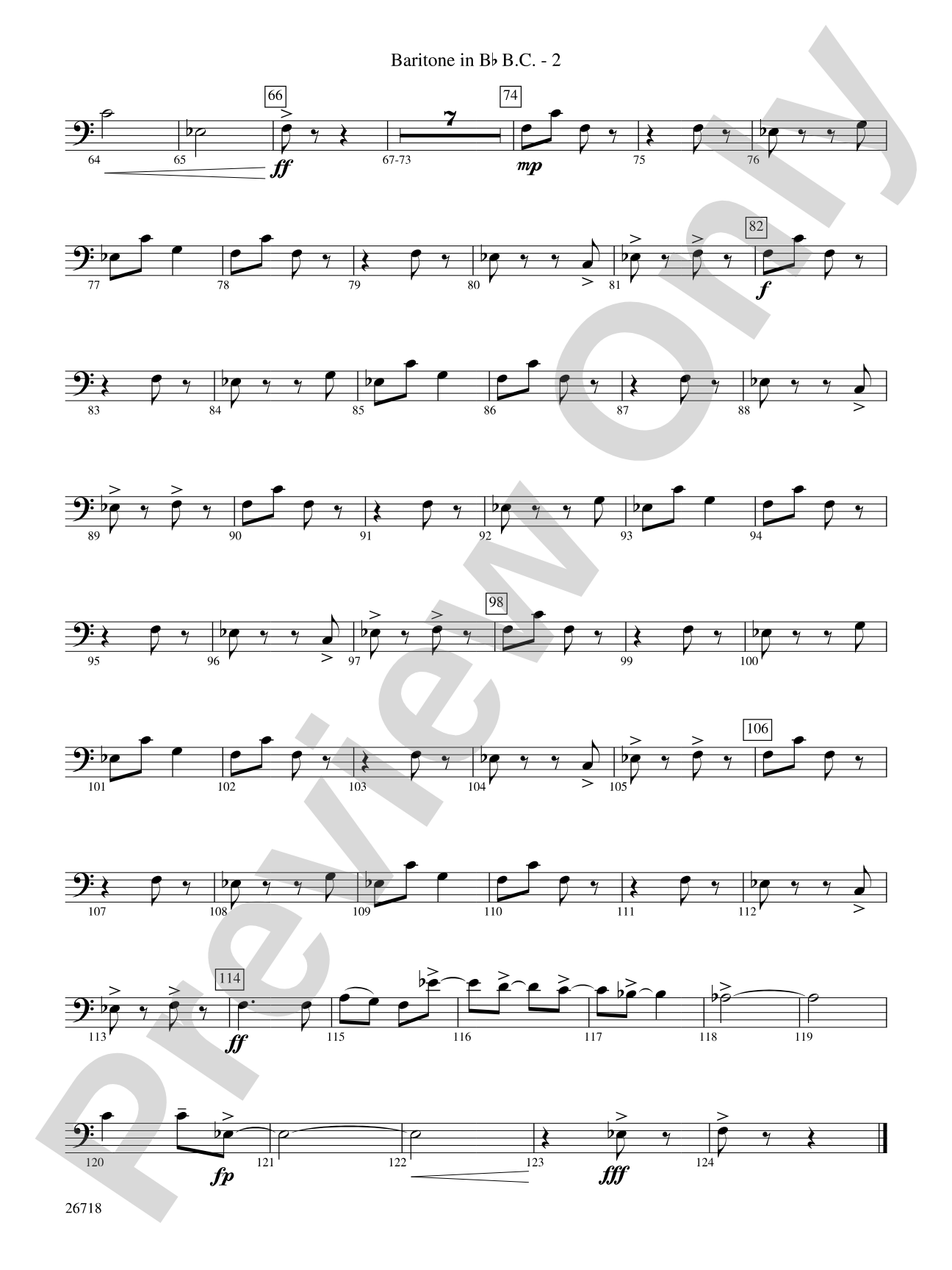 Who's Afraid of the Big Bad Samba?: (wp) B-flat Baritone B.C.