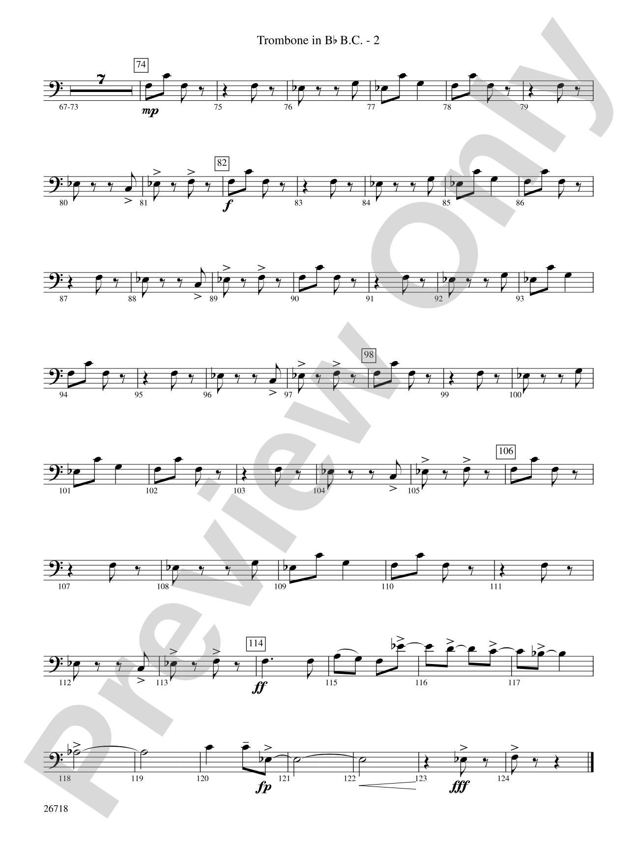 Who's Afraid of the Big Bad Samba?: (wp) 1st B-flat Trombone B.C.