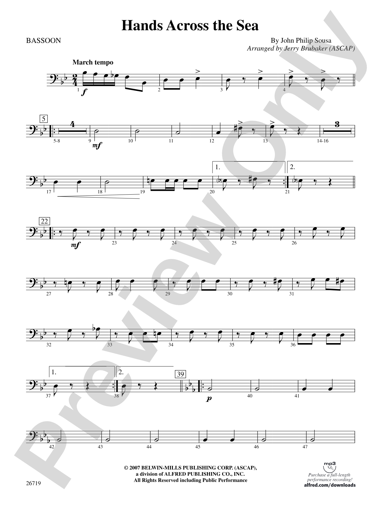 Hands Across the Sea: Bassoon