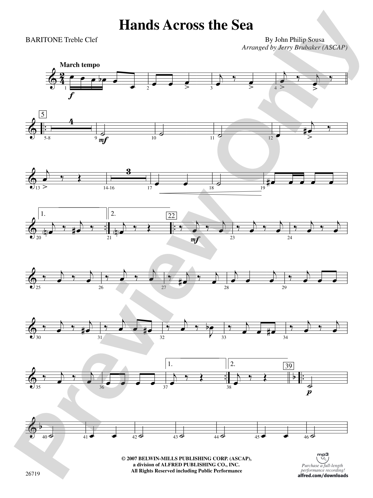 Hands Across the Sea: Baritone T.C.