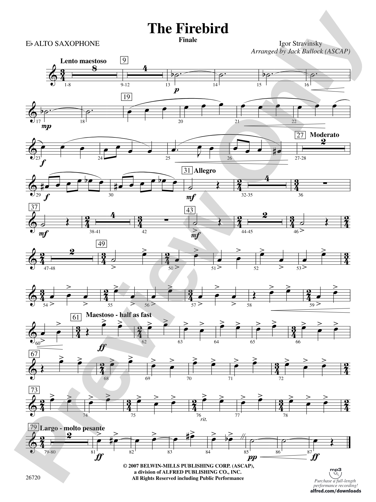 The Firebird: E-flat Alto Saxophone