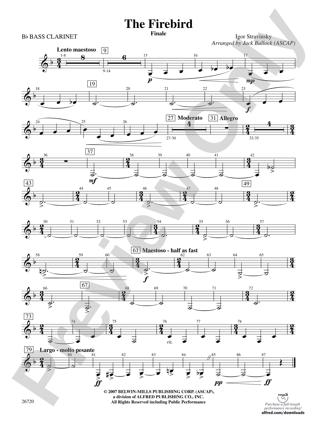 The Firebird: B-flat Bass Clarinet