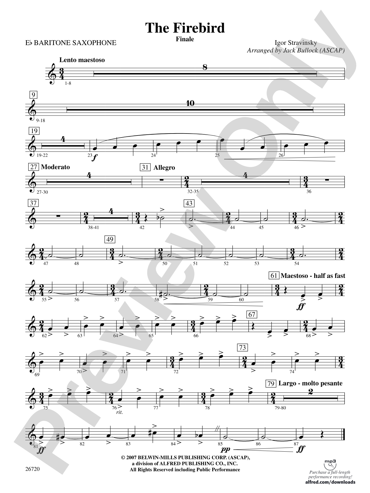 The Firebird: E-flat Baritone Saxophone