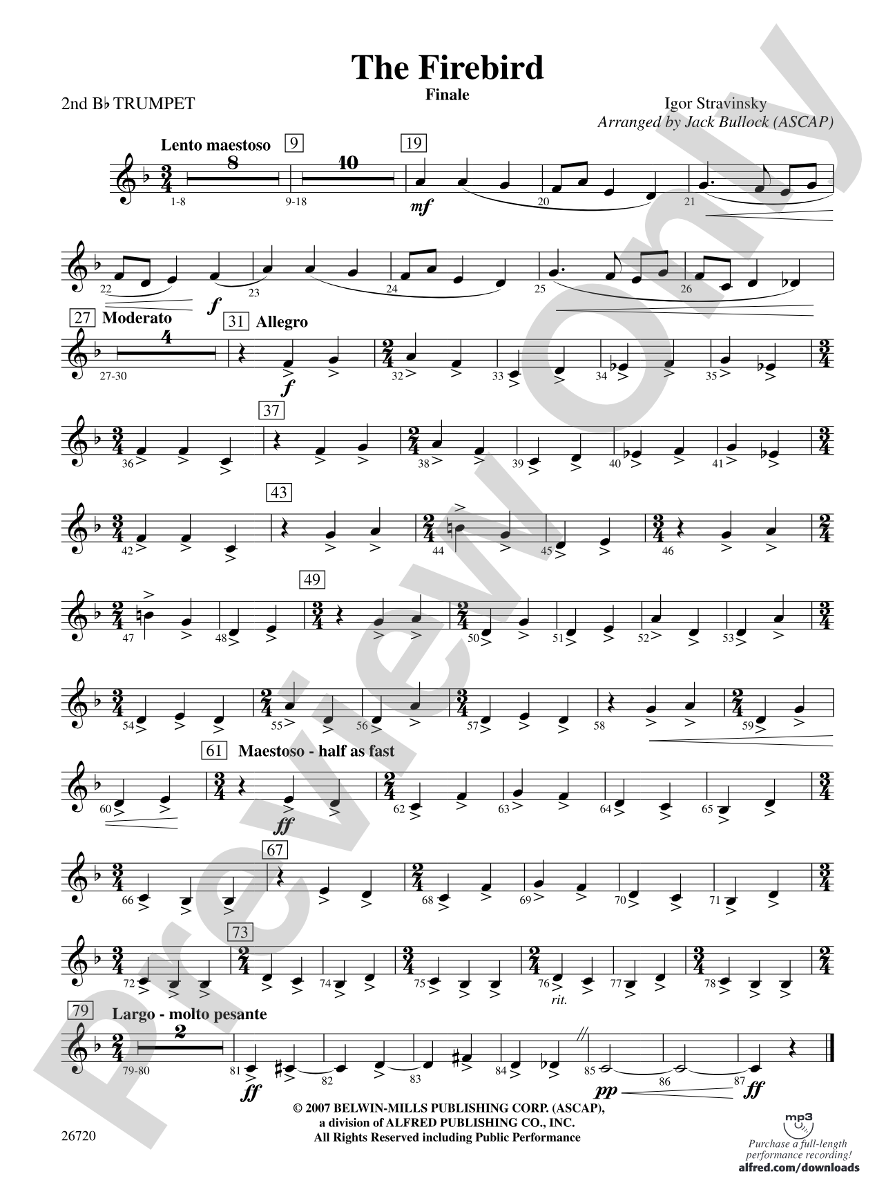 The Firebird: 2nd B-flat Trumpet