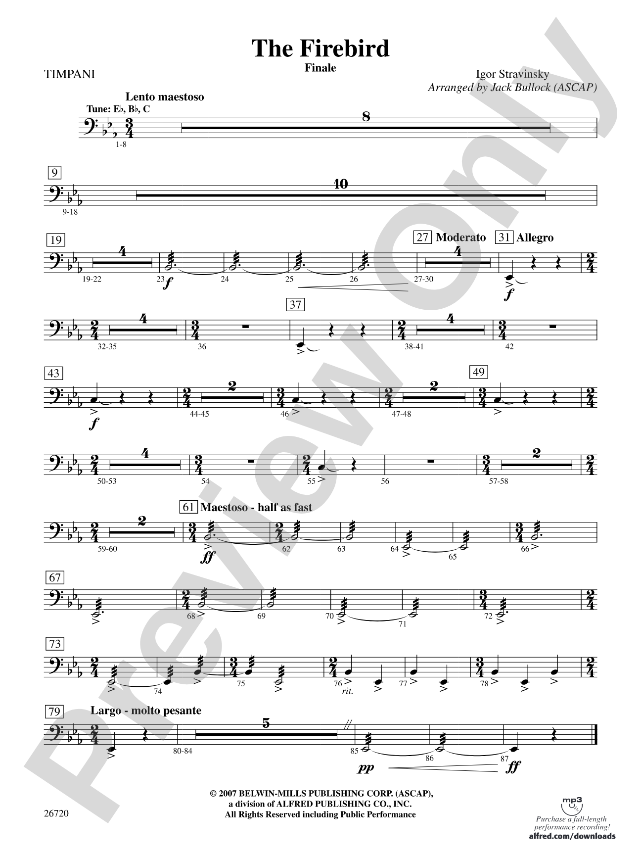 The Firebird: Timpani